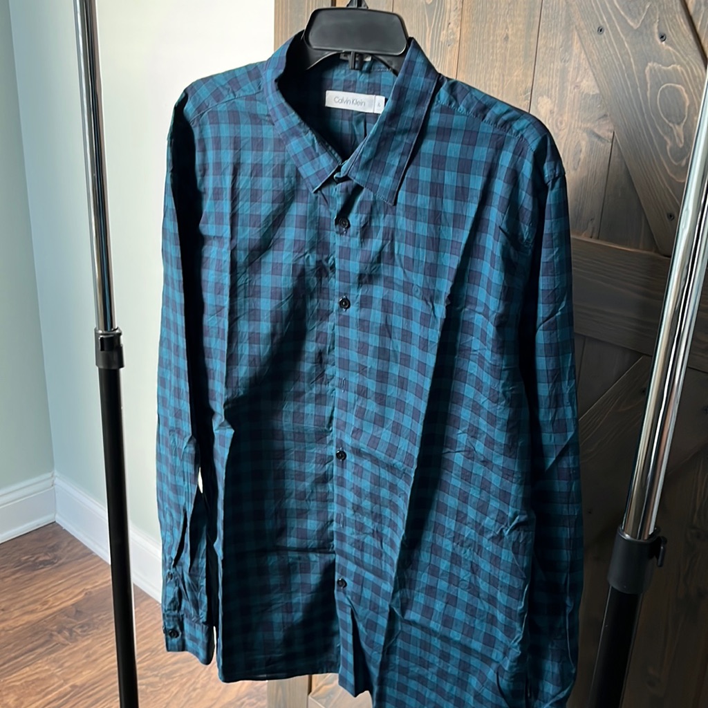 Calvin Klein Checkered Button-Down